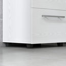 Mobile Sottolavabo Mobiletto Bagno Moderno 41,5x35,5x59 cm Rivestimento in Melamina Bianco      