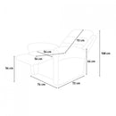 Poltrona Alzapersona Elettrica 1 Motore 74x72x108cm in Tessuto Beige