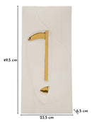 Decorazione Murale Nairobi 23,5x6,5x49,5 cm in Ceramica Bianco e Oro      
