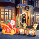 Babbo Natale Gonfiabile con Slitta e Renne da 2,4m con 6 Luci LED e Gonfiatore per Esterni e Interni      