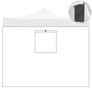 Telo Laterale 3x2 m Ricambio Per Gazebo con Finestra Richiudibile Telo Oxford Impermeabile Bianco      