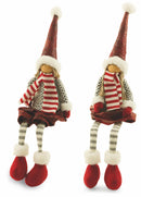 Set 2 Pupazzi Bambole in Tessuto 15x10x55 cm Soriani