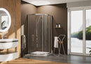 Box Doccia Semicircolare 2 Ante Scorrevoli in Cristallo Trasparente 6mm H198 Fosterberg Dragor Varie Misure