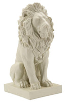 Decorazione Leone Stons 17,5x25x40 cm in Resina Crema      