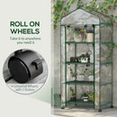 Serra da Giardino Verticale 69x50x165 cm 4 Ripiani in Acciaio e PVC Bianco