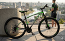 Bicicletta Mountain Bike MTB Ragazzo 29" 21V in Acciaio Nero e Verde Fluo