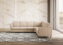 Divano Angolare 6 Posti 288x248x85 cm Yasel in Tessuto Beige
