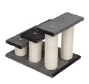 Scala per Gatti Struttura in Legno e Sisal Grigio Scuro 45x35x34 cm 