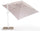 Ombrellone da Giardino Decentrato 3x4m in Alluminio e Poliestere Senso Grigio