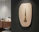 Decorazione Murale Lagos 25x6,5x39,5 cm in Ceramica Marrone e Oro      
