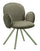 Sedia Stoccolma B Verde Set 2 Pz 64x68x83 cm in Compensato e Spugna e Ferro e Poliestere Verde