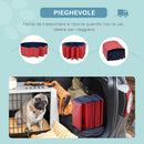 Piscina per Animali Domestici in Plastica Bordo Stabile Ø160x30 cm Rossa 