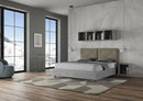 Letto Matrimoniale Struttura Cemento con Cuscini in Similpelle Egos Appia Cappuccino Varie Misure