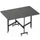 Tavolo Pieghevole per 4-6 Persone 120x80x73 cm con 2 Ribalte e Ruote con Freno Struttura in Acciaio Nero Effetto Legno