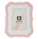 Cornice Margot Rosa 17x1,4x21,9 cm in Zinco e Vetro Rosa e Oro      