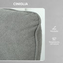 Poltrona Reclinabile con Riscaldamento 8 Punti Massaggio e 5 Modalità 88x93x102 cm in Tessuto Ciniglia Grigio Carbone   