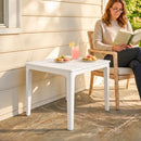 Tavolino da Caffè da Giardino 70x53x39 cm Bianco in PP Crema      