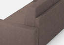 Divano Angolare 6 Posti 286x226x85 cm Sakar in Tessuto Talpa