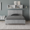 Letto 1 Piazza e Mezzo Testata Inclinata Demas Grigio Varie Misure