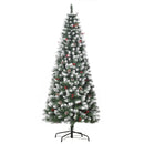 Albero di Natale Artificiale Innevato 180 cm 618 Rami con Pigne Verde