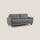 Divano Letto 3 Posti 208x97x96 cm in Tessuto Grigio