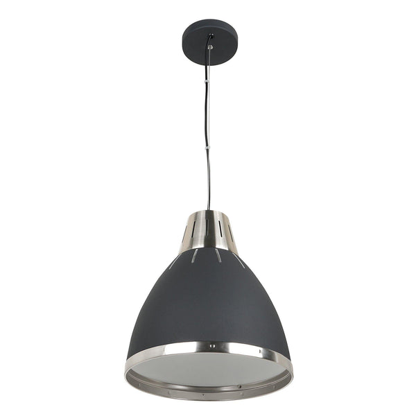 Lampada Moderna a Sospensione in Metallo Cromato Nero 30x35 cm online