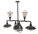 Lampadario Manhattan 7 Luci 111x48x58 cm in Ferro
