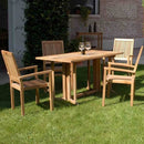 Tavolo Rettangolare Pieghevole Consolle 150x80x77 h cm in Legno Marrone
