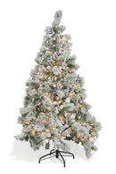 Albero di Natale Luminoso Innevato con LED Bianco Caldo Soriani Vienna Altezza 180 cm