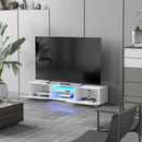 Mobile Porta TV Fino a 55" 160x35x30 cm con Luci LED Bianco