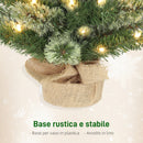 Albero di Natale Piccolo 60 cm con 35 LED Bianchi Caldi e 68 Rami Ignifughi      