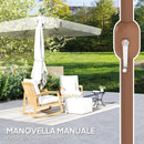 Ombrellone da Giardino e da Esterno Inclinabile 2x3 m in Poliestere UV 50+ Beige      