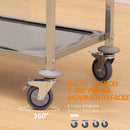 Carrello Portavivande da Cucina 3 Ripiani in Acciaio Inox 85x45x90 cm