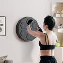 Macchina da Boxe a Parete 40x40x7,5 cm Punch Boxe con Connessione Bluetooth e Luci in PE e PU Nero      
