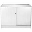 Set 3 Banconi Angolari da Negozio e Reception con Mensole e Vetrine Bianco Brillante