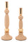 Porta Candele Strek Rosa Set 2 Pz Ø9,5x30 cm - Ø9,5x25 cm in Ferro Rosa e Oro