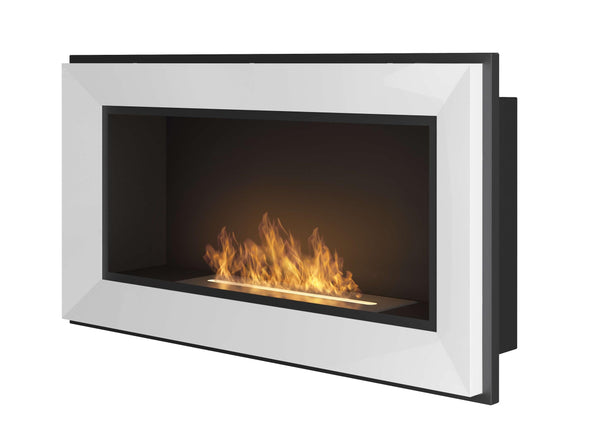 prezzo Camino a Bioetanolo da Parete 90x49 cm Frame 900 Bianco