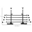 Griglia Divisoria per Auto 85-140x40-50 cm in Ferro e ABS Nero