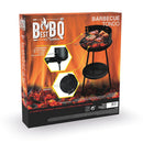 Barbecue a Carbone Carbonella Rotondo Ø42x77 cm con Vassoio in Acciaio al Carbonio Nero      