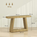 Consolle Fissa 140x30x83 cm per Ingresso in MDF Rovere      