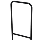 Portalegna per Camino 56x40x90,5 cm con Ruote in Acciaio  Nero