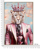 Dipinto su Tela King con Cornice 82x4,5x122 cm in Metallo e Abete e Tela      