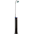 Doccia Solare da Giardino 19 L Base In Pvc e Tubo Superiore In Acciaio Inox Sined Gru Nero 