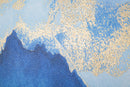Stampa Dipinta Mountain Tree 80x3x120 cm in Legno e Tessuto