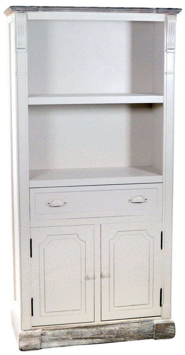 prezzo Libreria 2 Ripiani 1 Cassetto 2 Ante in Legno Provenza Bookcase