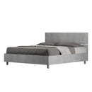 Letto Matrimoniale Testata Dritta Demas Grigio Varie Misure