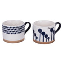 Set 2 Tazze Ø10x8 cm in New Bone China VdE Tivoli 1996 Masai Blue