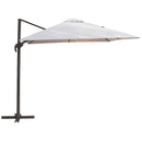 Ombrellone Lampara da Giardino 3x3 m in Alluminio e Poliestere Tortora Struttura Tortura Deluxe      