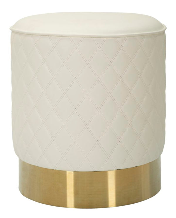 Puff Rotondo Sharon Ø36x39 cm in Pino e MDF e Metallo e Plastica online