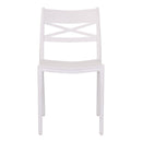 Set 6 Sedie 81x46x52 cm in Polipropilene Bianco